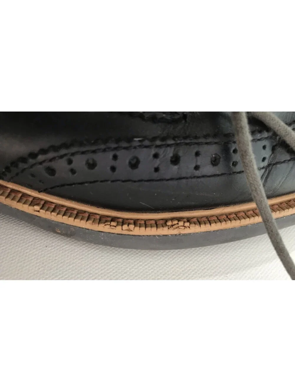 COLE HAAN Grand OS Mens Size 9.5 M Black Leather Wingtip Oxford Dress Shoes